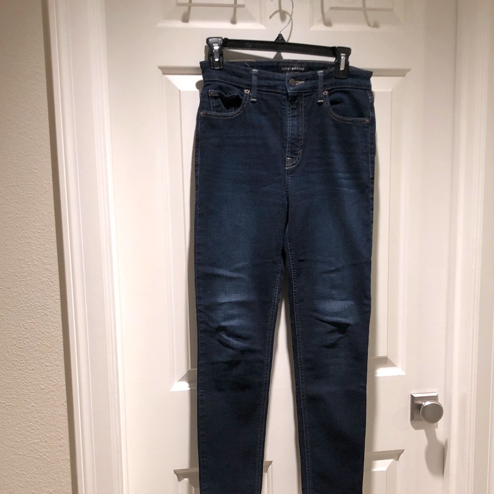 Lucky Brand High Rise Dark Blue Skinny Jeans